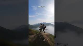 Overcoming Her fear of Heights 🥰 #taiwan #travel #mountains