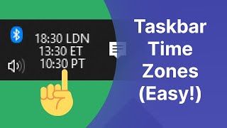 Add multiple time zones in Windows taskbar