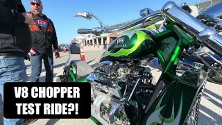 V8 CHOPPER TEST RIDES? ONLY @ DAYTONA BIKE WEEK 2025
