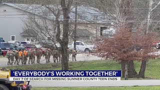 Day 7 of search for missing Sumner County teen Sebastian Rogers wraps up