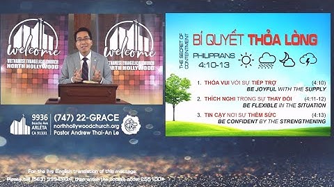 BÍ QUYẾT THỎA LÒNG (Phi-líp 4:10-13) - Mục sư Lê Hoàng Thái An