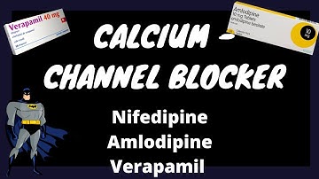 Pharmacology -Calcium Channel Blockers Antihypertensive-Amlodipine, Nifedipine, Verapamil, Dilitazem