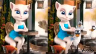 Talking Angela gif with Tom & ben news logo