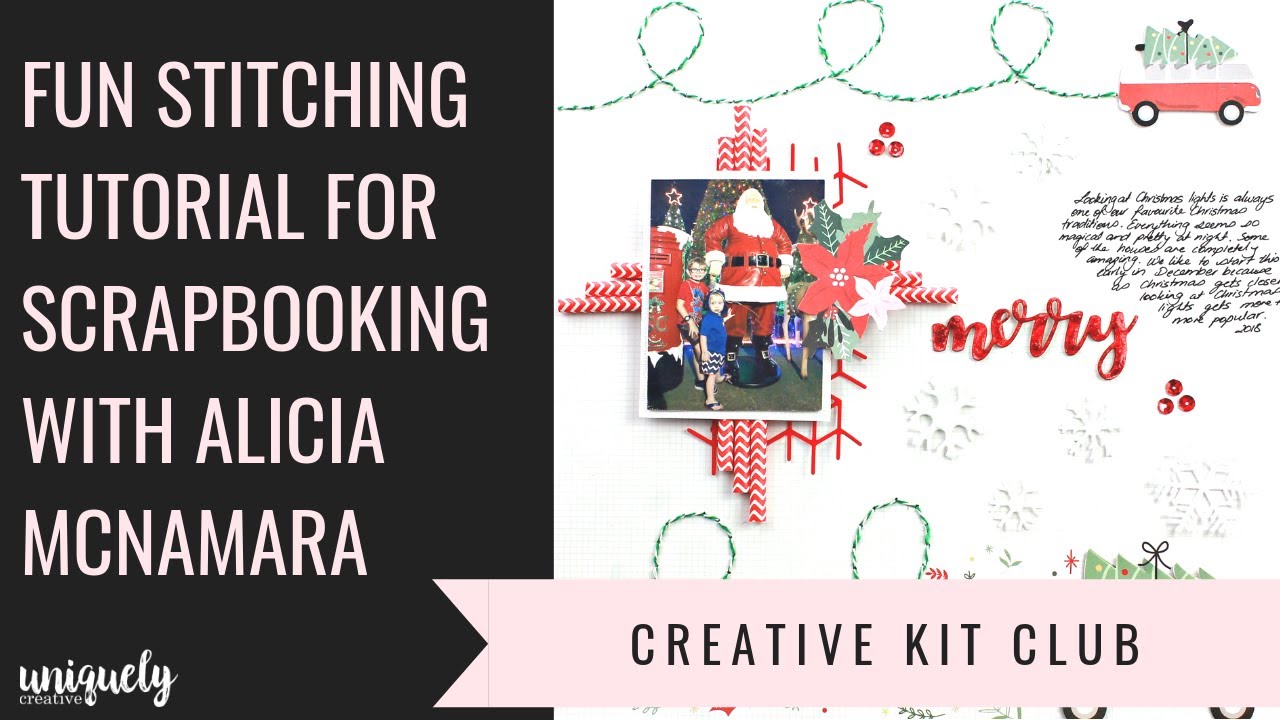 Fun Stitching Tutorial for Scrapbooking with Alicia Mcnamara