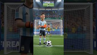 🇧🇷 Brazil vs Argentina ⚽ Epic Save & Amazing Goal 😂 | Funny Football Shorts#brazil #argentina