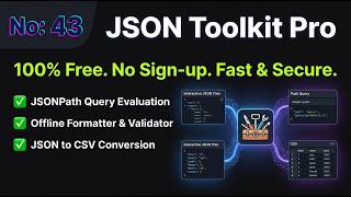 43 Free JSONPath Evaluator & Extractor: Advanced Offline JSON Query Tool with Real-Time Results