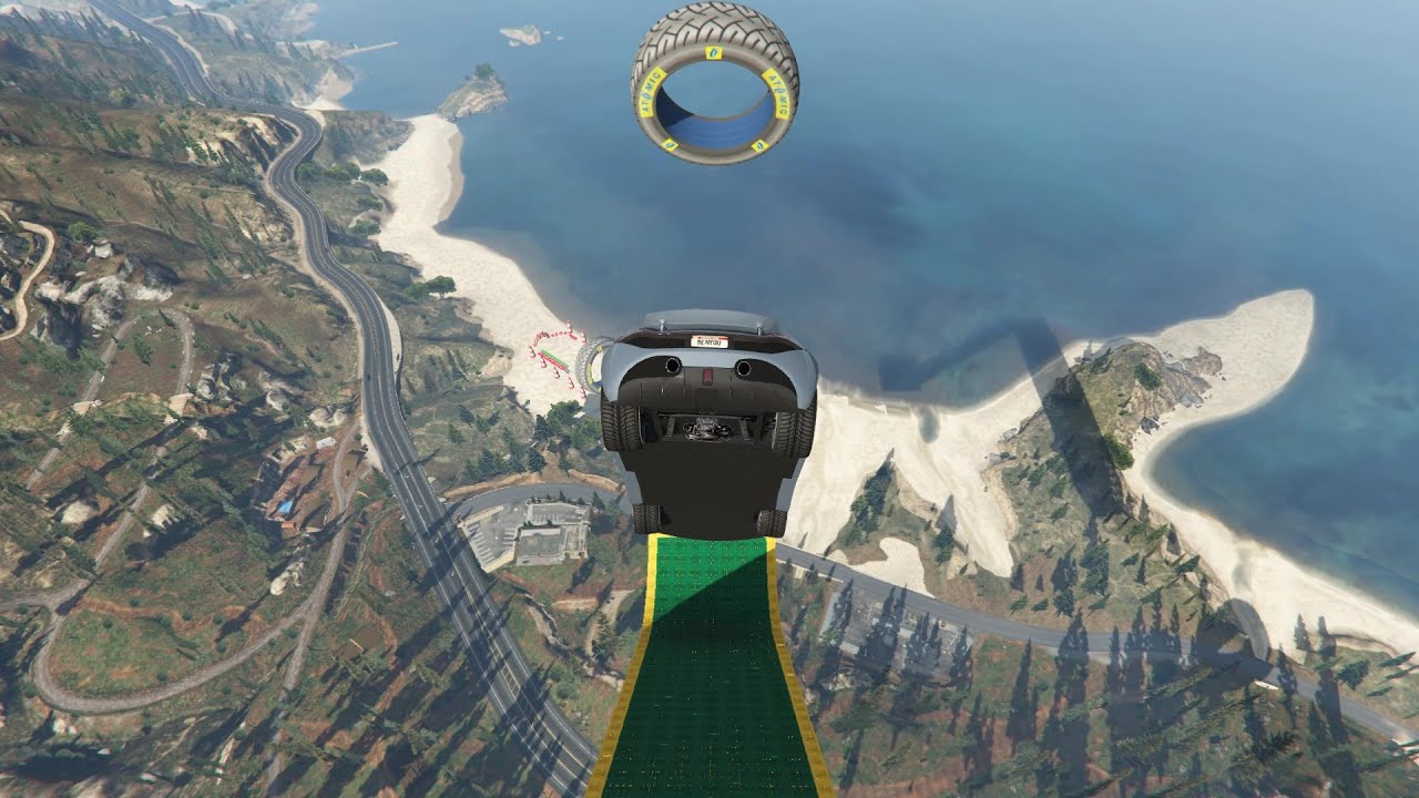 GTA 5 PARKOUR GTA 5 Crazy Cars Jump Double Ultra Ramp