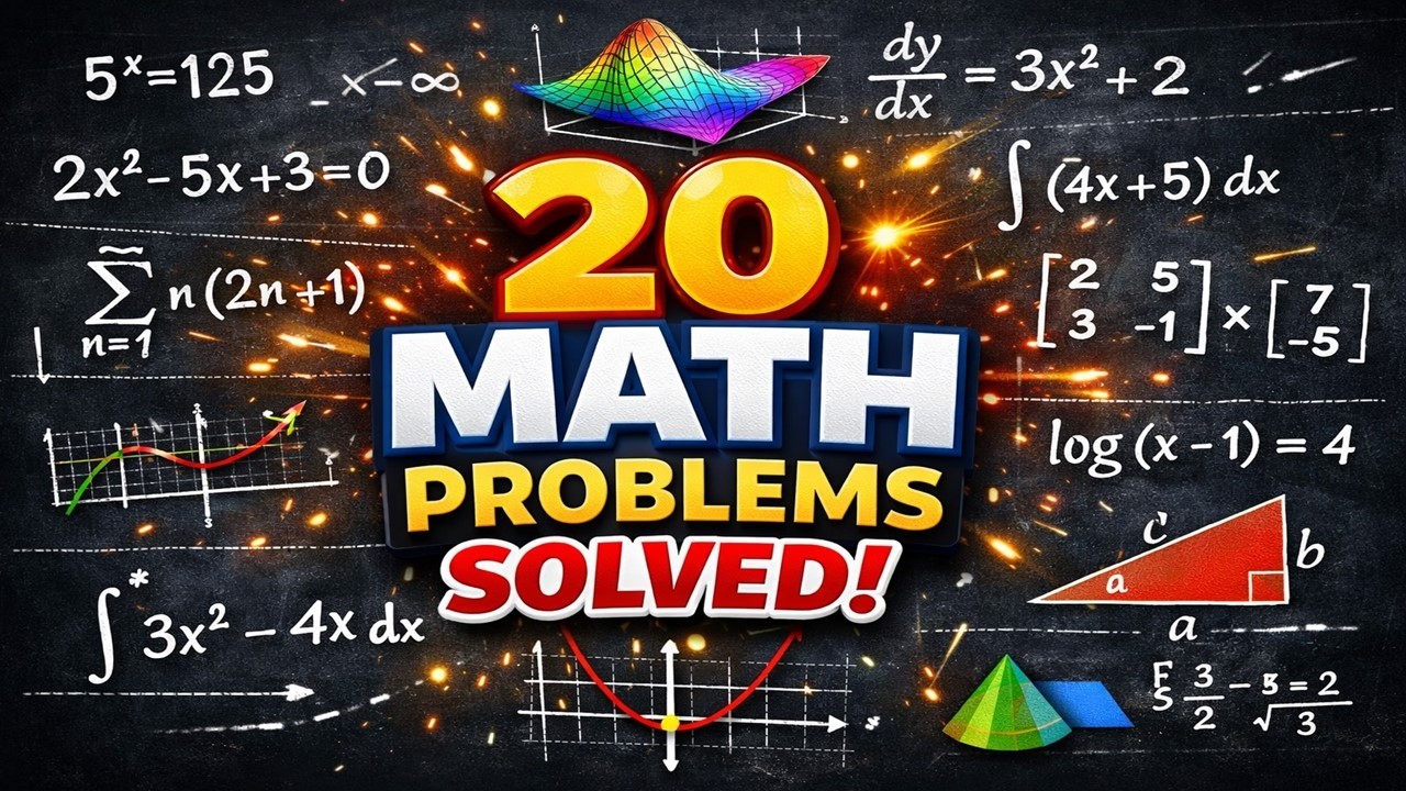 10 Algebra Problems Solved Step-by-Step | Full Algebra Masterclass ...