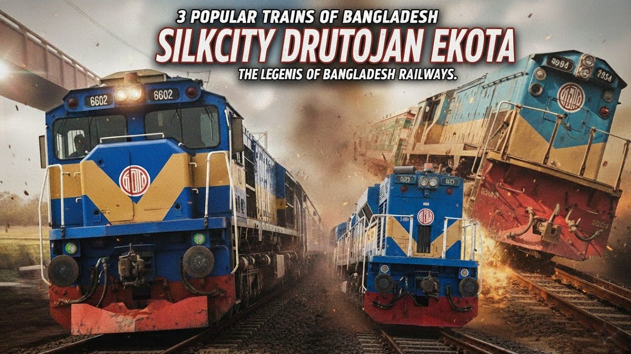 3 popular train of Bangladesh, PT Inka - Indonesian & LHB-indian Coaches, USA and Korean Locomotive 