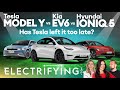 Tesla Model Y vs Hyundai Ioniq 5 vs Kia EV6 – Mega electric crossover shootout / Electrifying
