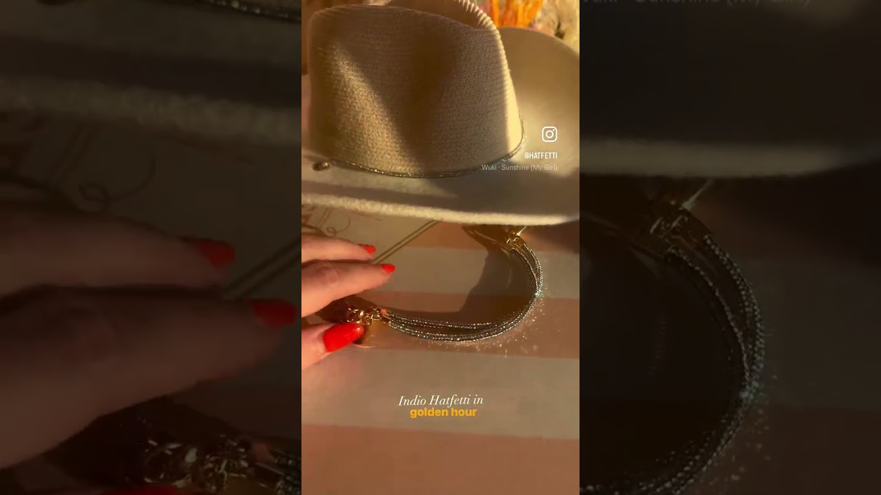 Crystal hat chains keep hats ON and SPARKLING! 