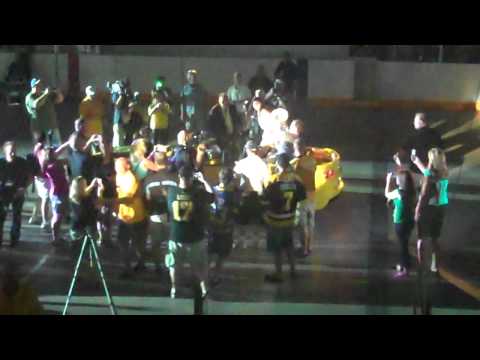 Dan Paille enters the Welland Arena with the Stanl...