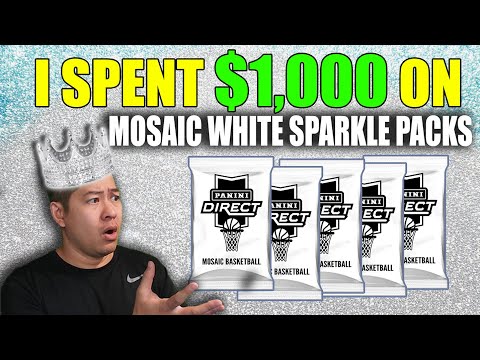 2024-25 Mosaic Basketball White Sparkle Packs - $250 for 3 Cards - THESE ARE BEAUTIFUL!