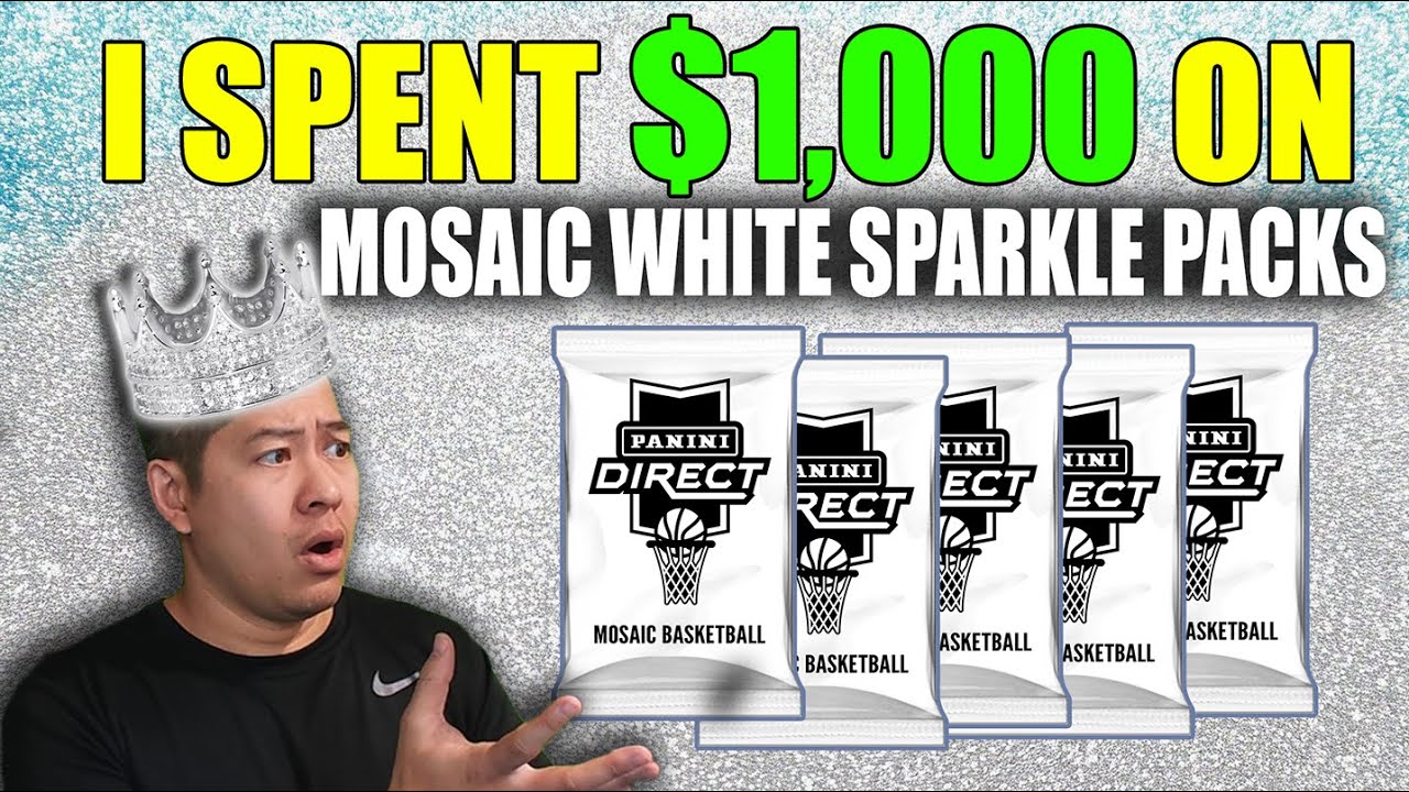 2024-25 Mosaic Basketball White Sparkle Packs - $250 for 3 Cards - THESE ARE BEAUTIFUL!