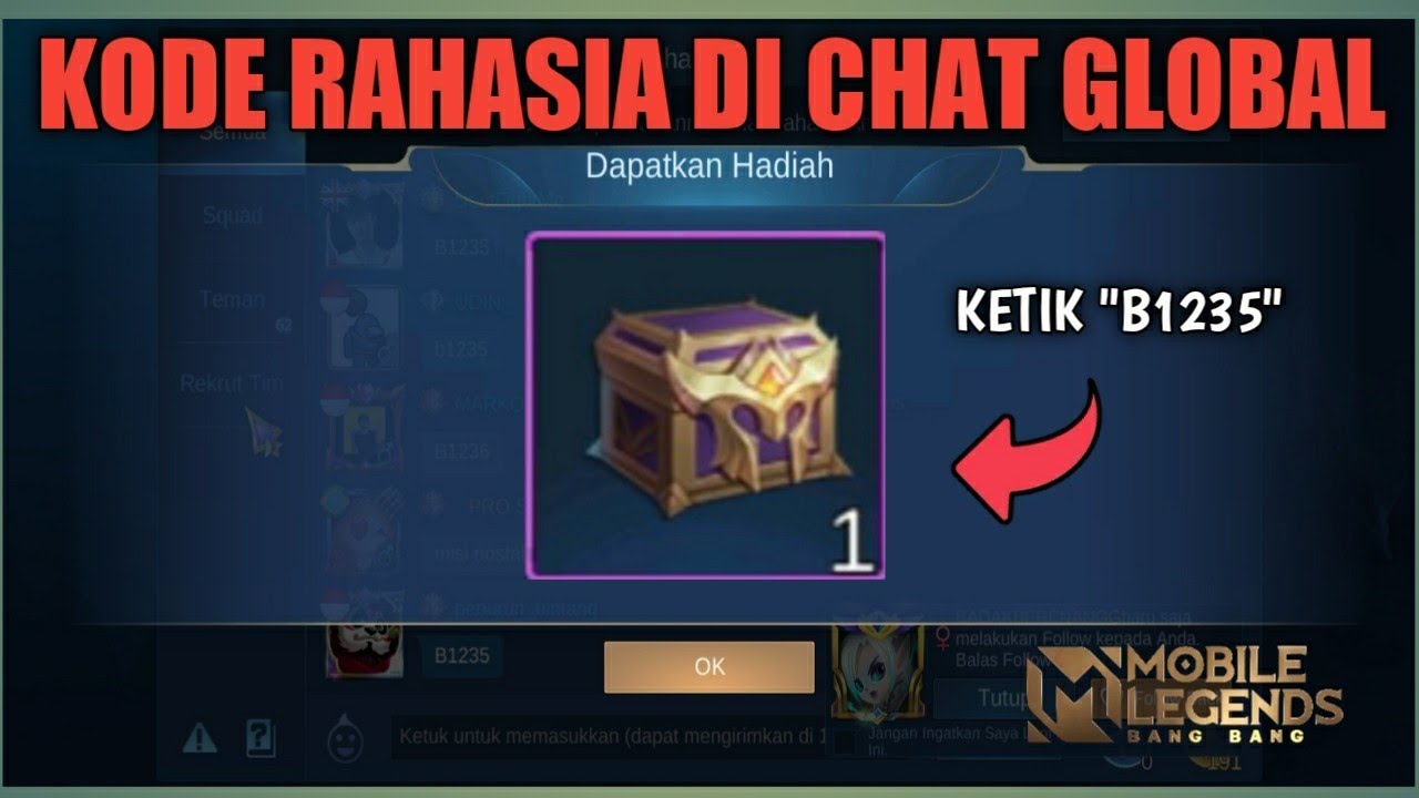 SEBELUM DI FIX MOONTON ! KODE RAHASIA CHAT DI GLOBAL LANGSUNG DAPET HADIAH DARI MOONTON