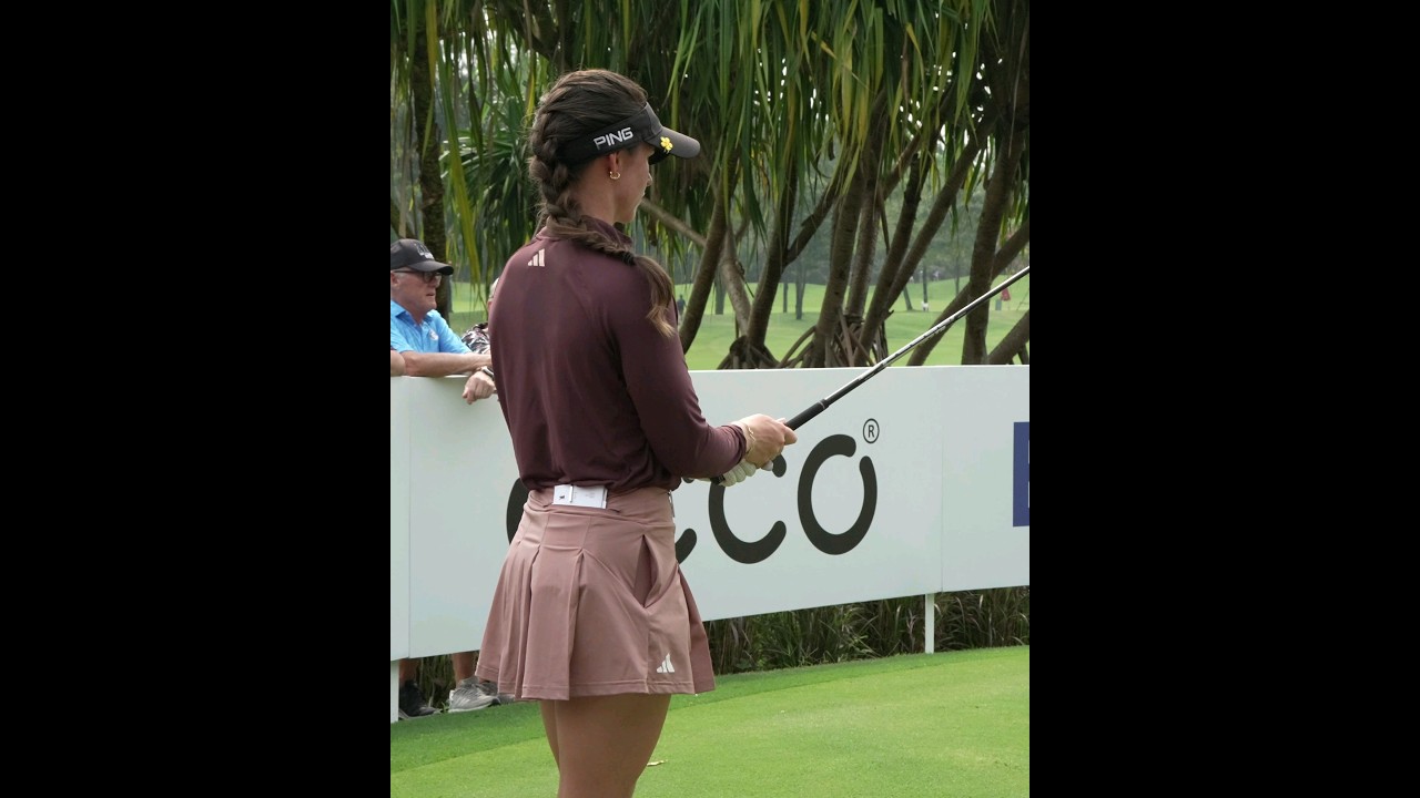 You'll be surprised to see the beautiful Linn Grant's tee shot video in 4k high definition.