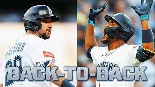Cal Raleigh and Juilo Rodríguez go BACK-TO-BACK! ➡️ Two pitches, two swings, two home runs!