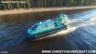 New Military Hovercraft Christy 8183 FC Duct (video birds-eye view)