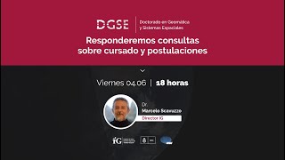 DGSE | Respondemos consultas sobre el Doctorado en Geomática y Sistemas Espaciales