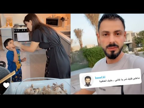 نور وعصام نور عم تسلق اللحمة مشان الملوخية