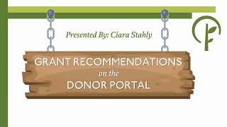 CFNIL Donor Portal - Grant Recommendations