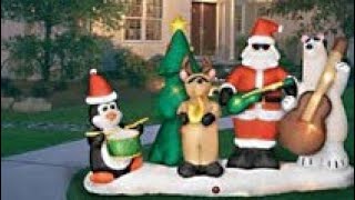 Gemmy Airblown Inflatable 2007 Santas Band Lightshow Review before Future Repairs