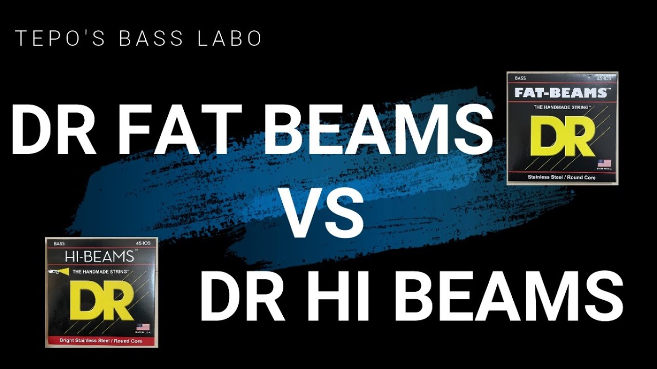 ベース弦比較】DR HI-BEAMSとFAT-BEAMSを徹底的に比較してみた - YouTube