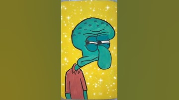 How to paint Squidward from SpongeBob SquarePants #shorts #youtubeshorts  #shortvideo #trending