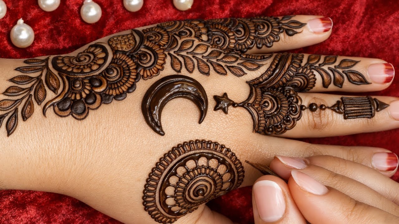 Latest Beautiful Back Hand Mehndi Design For Ramadan|| Easy Back Hand Mehndi Design ||