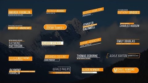 20 Modern Lower Thirds IV Premiere Pro Templates