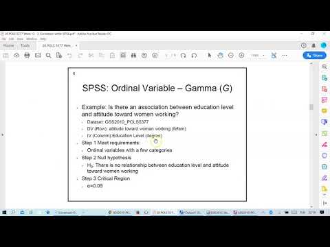 19  GSS610 Correlation within SPSS