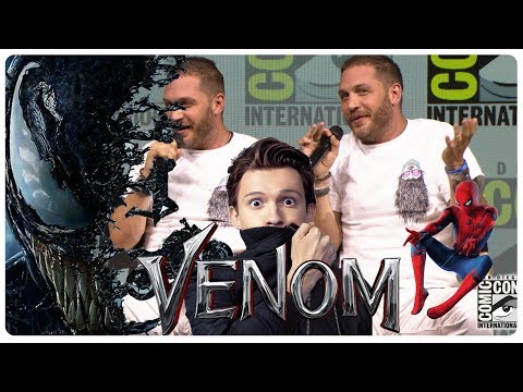 VENOM: Tom Hardy Makes Fun of Tom Holland | Spider-Man vs Venom | Comic Con Pane