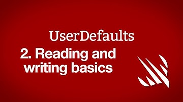 Reading and writing basics: UserDefaults – UserDefaults, part 2