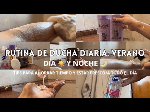 EVERYDAY SHOWER ROUTINE: VERANO | rutina de día & de noche + tips ✨☀️🌙