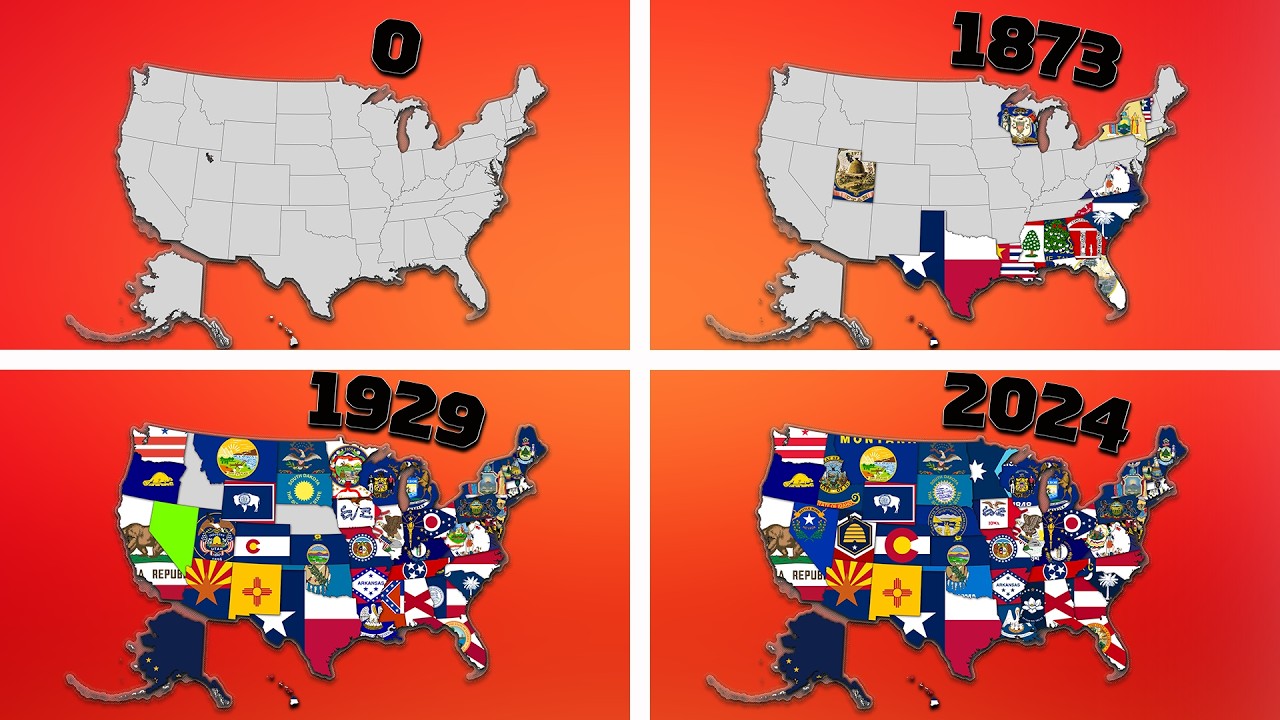 Эволюция флагов амеиканских штатов