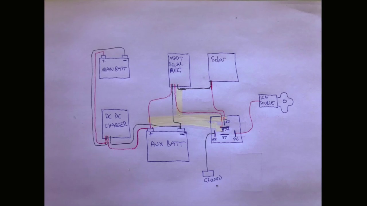 Simple 12v wiring diagram for DC DC Charger and Solar combination - YouTube