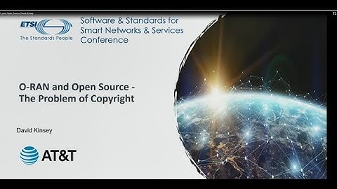 SNS4SNS Session 1 - Access Networks and Services - O-RAN and OpenSource