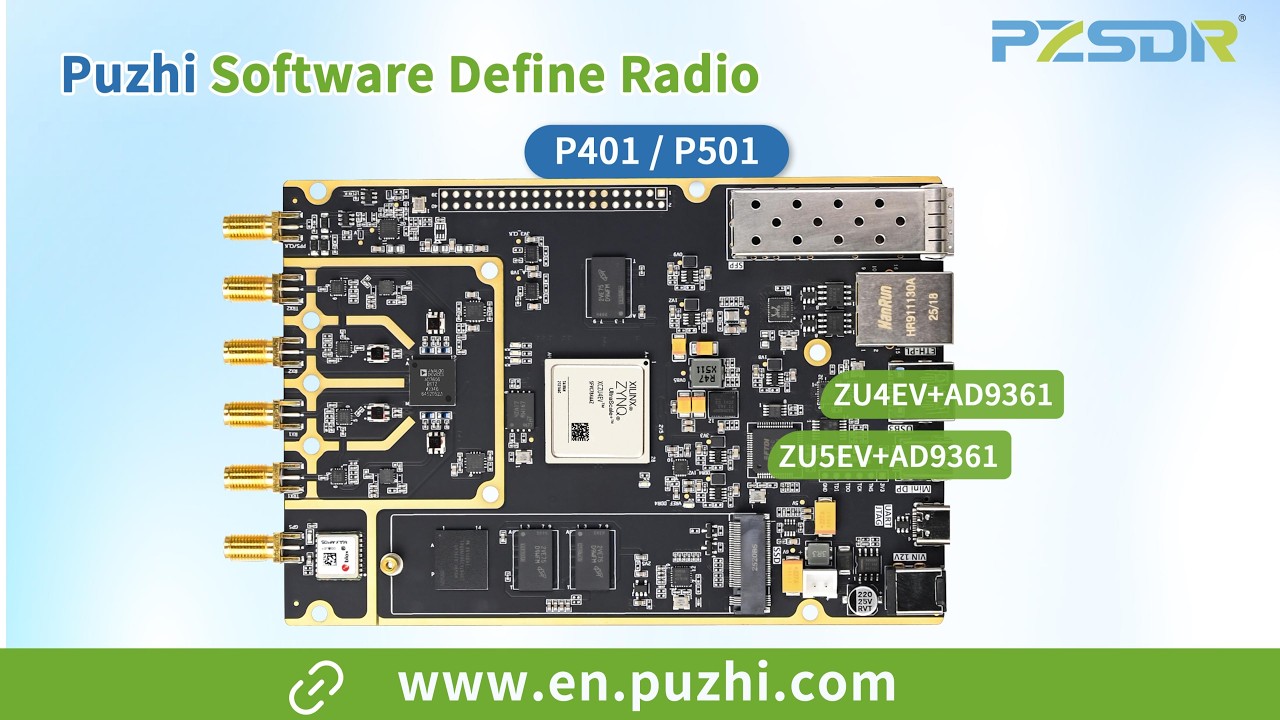 Puzhi PZSDR P401 P501 Software Defined Radio ADI AD9361 AMD Zynq