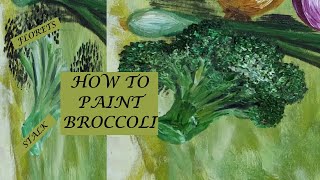 How To Paint Broccoli  Step By Step Florets Painting Tutorial