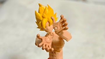 3D Printed Proto 9 Goku Action figure assembly