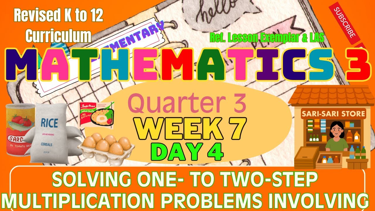 Grade 3 Math Q3 W7 D4 | Solving One- to Two-Step Multiplication ...