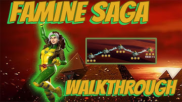Rogue Famine Saga Walkthrough - Hard & Heroic Nodes- MSF - Marvel Strike Force