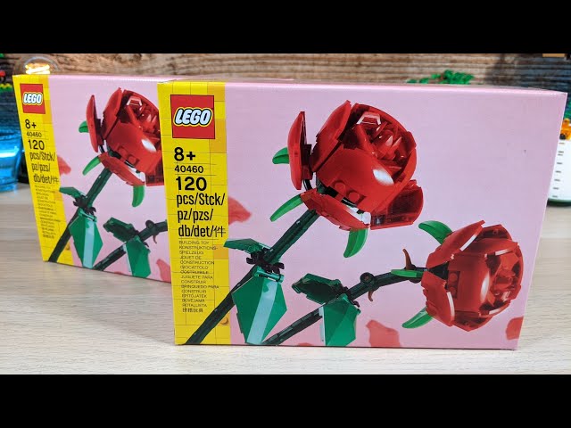 LEGO Roses 40460 (two sets, 4x flowers) 🎧 Pure Build - YouTube