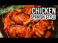 Spanish style chicken with chorizo and potatoes