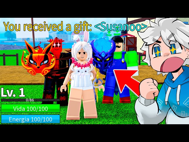 FINGI SER GAROTA PRA GANHAR A NOVA FRUTA DO SUSANOO NO BLOX FRUITS