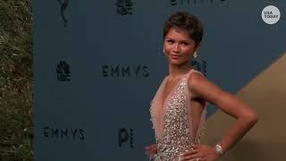Emmys red carpet: Pregnant Kaley Cuoco seen with Tom Pelphrey, Zendaya walks without Tom Holland