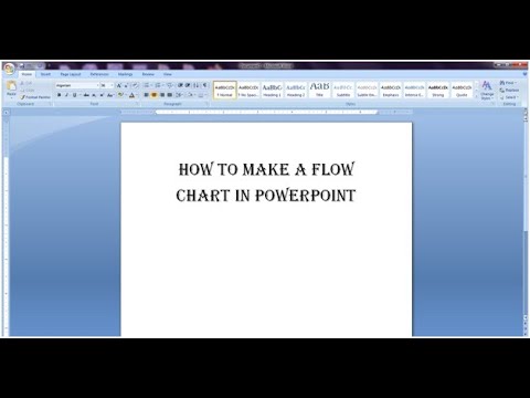 How to make a Flow Chart in PowerPoint.