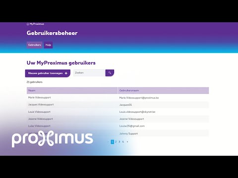 Gebruikersbeheer in MyProximus Enterprise