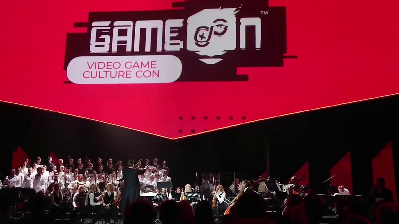 Amazing GameON 2018 live concert: "Skyrim" theme by VDU orchestra with KTU academic chorus.