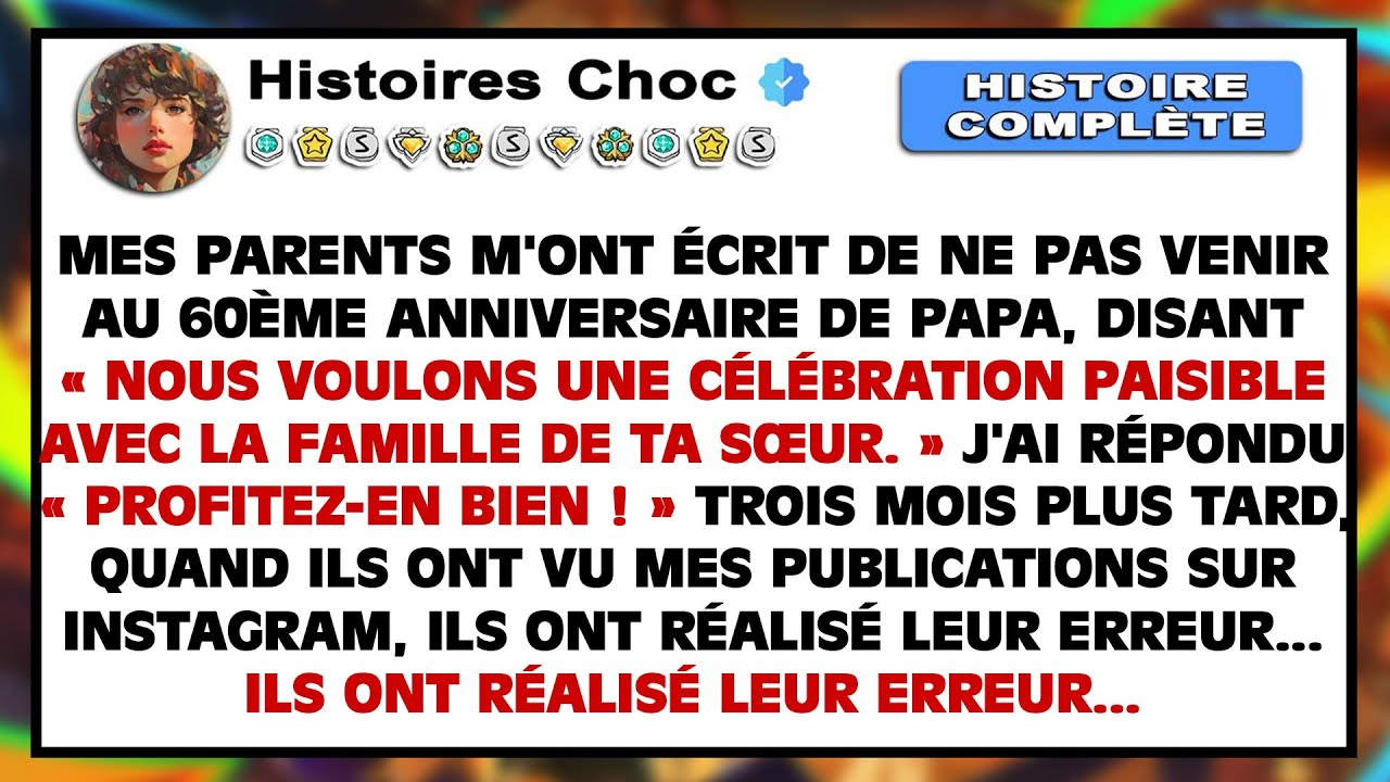 Maman A Envoyé Un Message : « Reste À La Maison Pour Cet Anniversaire. Nous Voulons Une Célébration